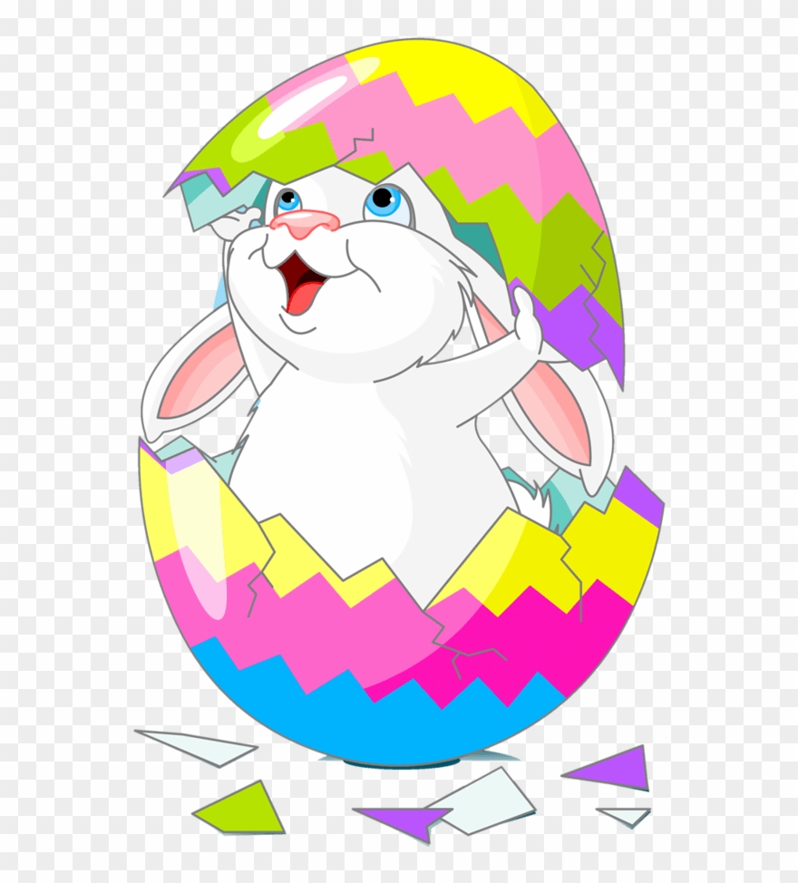Png Freeuse Library Cracked Vector Easter Egg - Coelhinho Da Pascoa Colorido Clipart