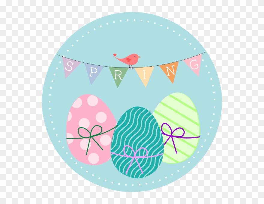 Spring With Easter Eggs And Bird Svg Clip Arts 600 - Png Download