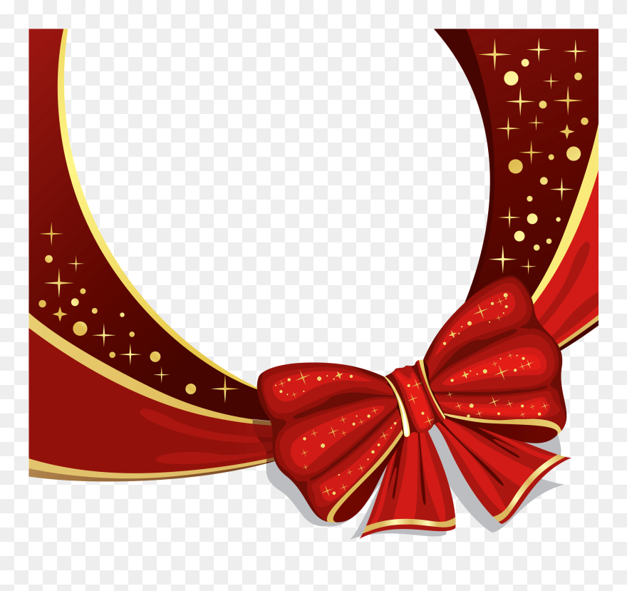 Cute Frames, Cool Backgrounds, Free Graphics, Christmas - Red Christmas Bow Png Clipart