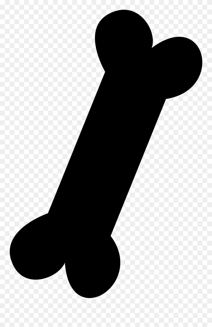 Silhouette Bone Dog Bone Eat Dog Food - Silhouette Dog Bone Clipart - Png Download