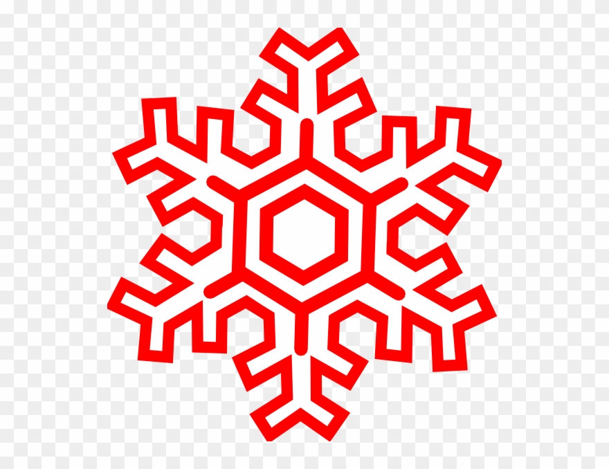 Red Snowflake Transparent Background Clipart