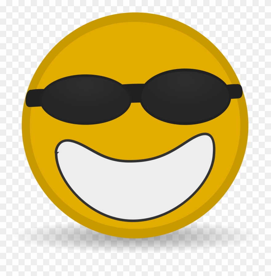 Free Cool Smiley Clip Art - Icon Face - Png Download