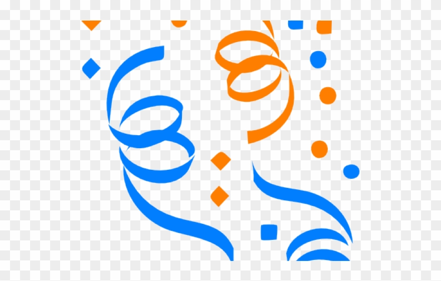 Confetti Clipart Drawing - Confetti Black And White - Png Download