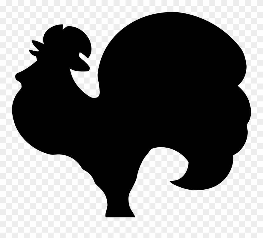 Big Image - Rooster Silhouette Clipart