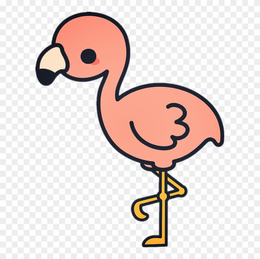 Clipart Love Flamingo - Cute Flamingo - Png Download