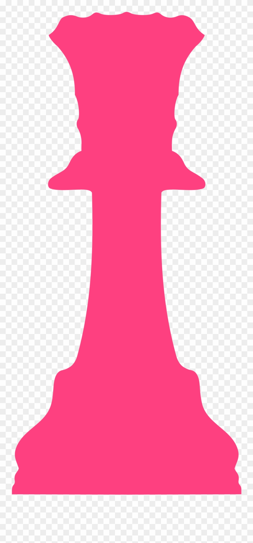 Clip Art Black And White Library Clipart Silhouette - Pink Queen Chess Piece - Png Download