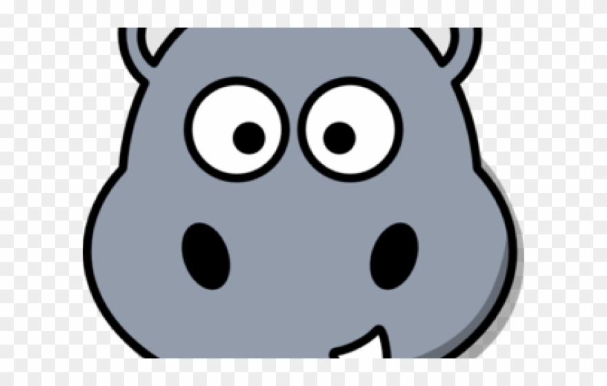 Hippopotamus Clipart Cartoon Zoo Animal - Cartoon Hippo - Png Download
