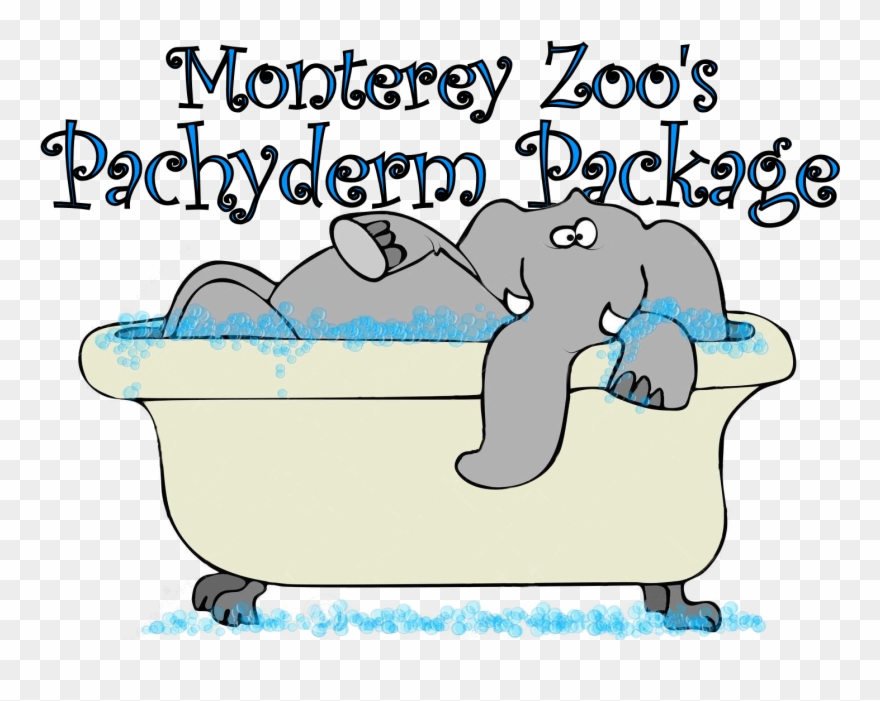 Pachyderm Package Logo - Elephant In A Bathtub Clipart