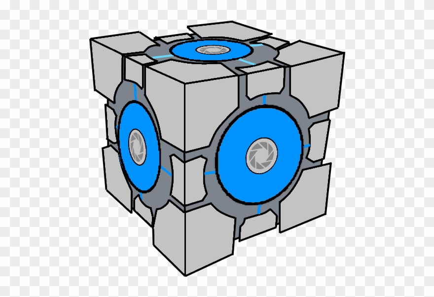 Aperture Weighted Storage Cube Portal By Pseudospeed - Portal 2 Cube Png Clipart