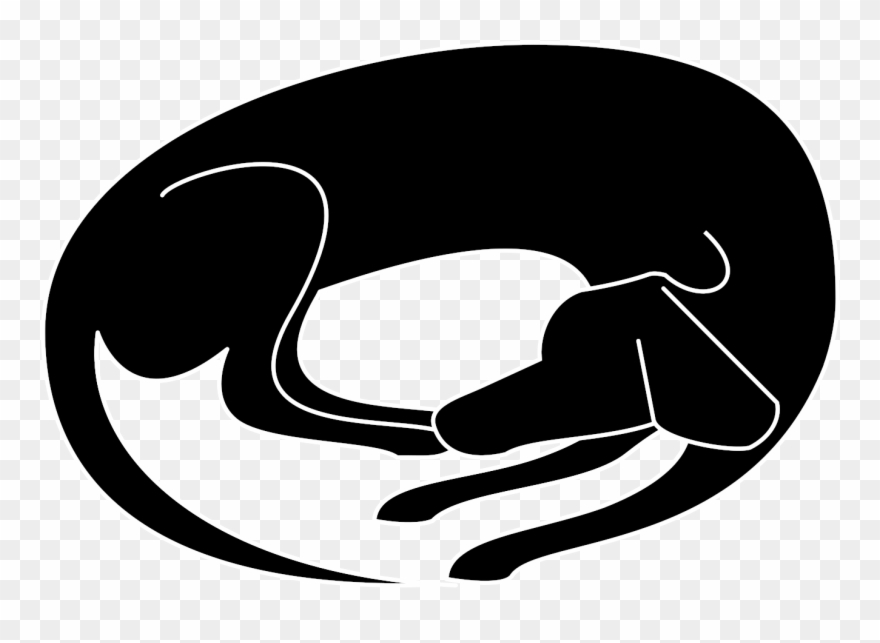 Dog Nap Cliparts - Sleeping Dog Silhouette Transparent - Png Download
