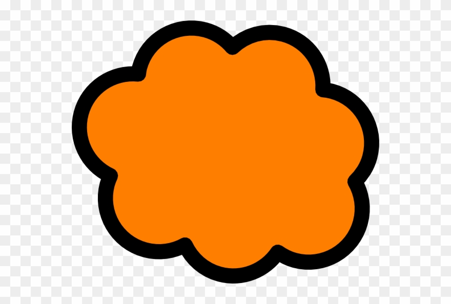Orange Cloud Clipart - Png Download