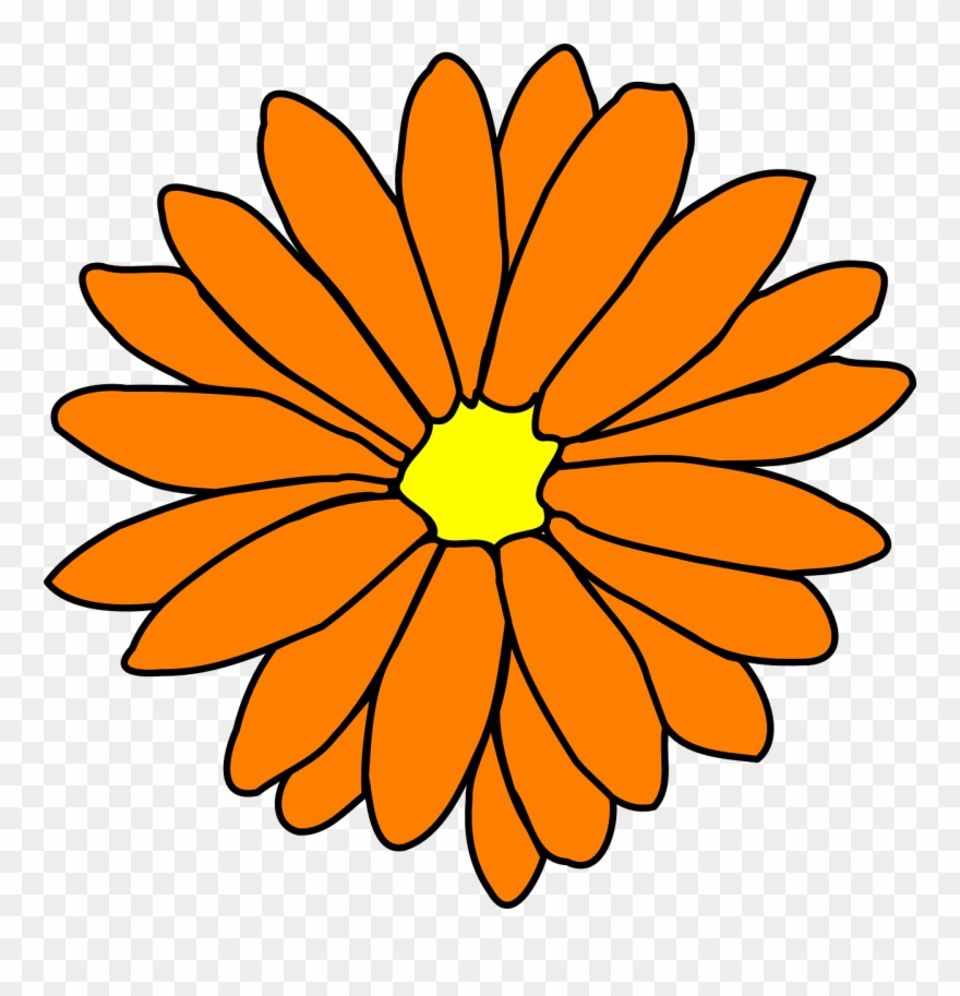 Flor Vector Blanco Y Negro Clipart