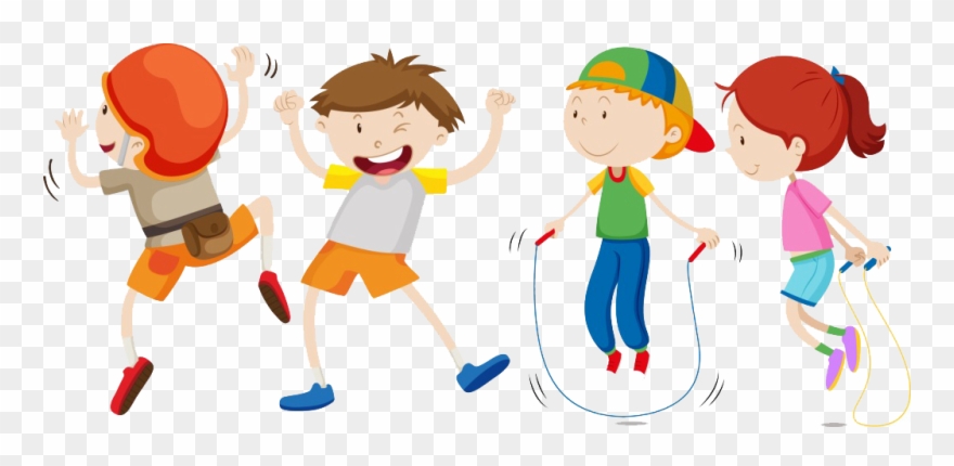 Clipart Children Jumping Rope - Being Excited - Png Download