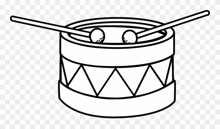 Free Clipart Of A Drum - Clip Art Black And White Drum - Png Download