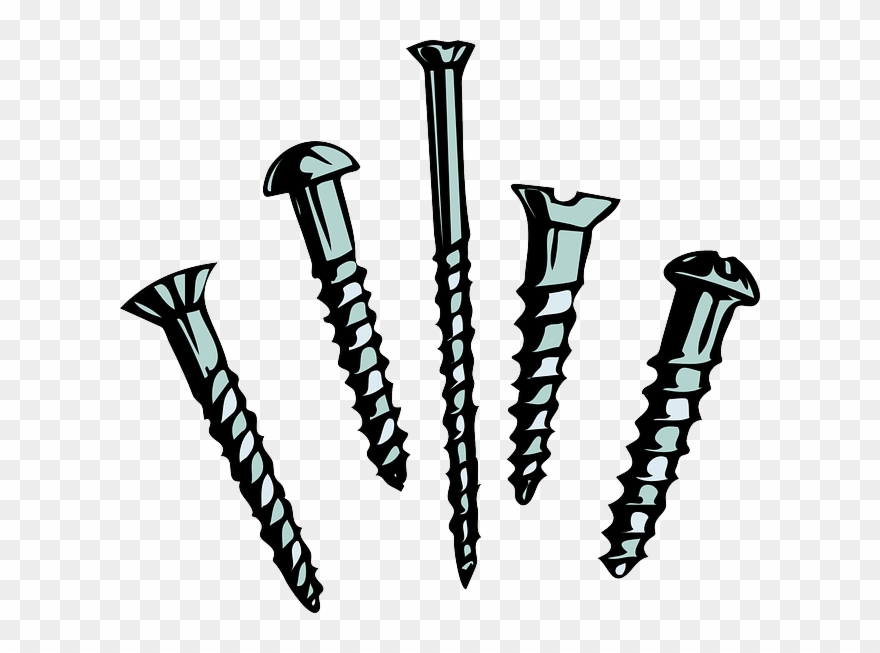 Iron Nail Clipart - Screws Clipart - Png Download