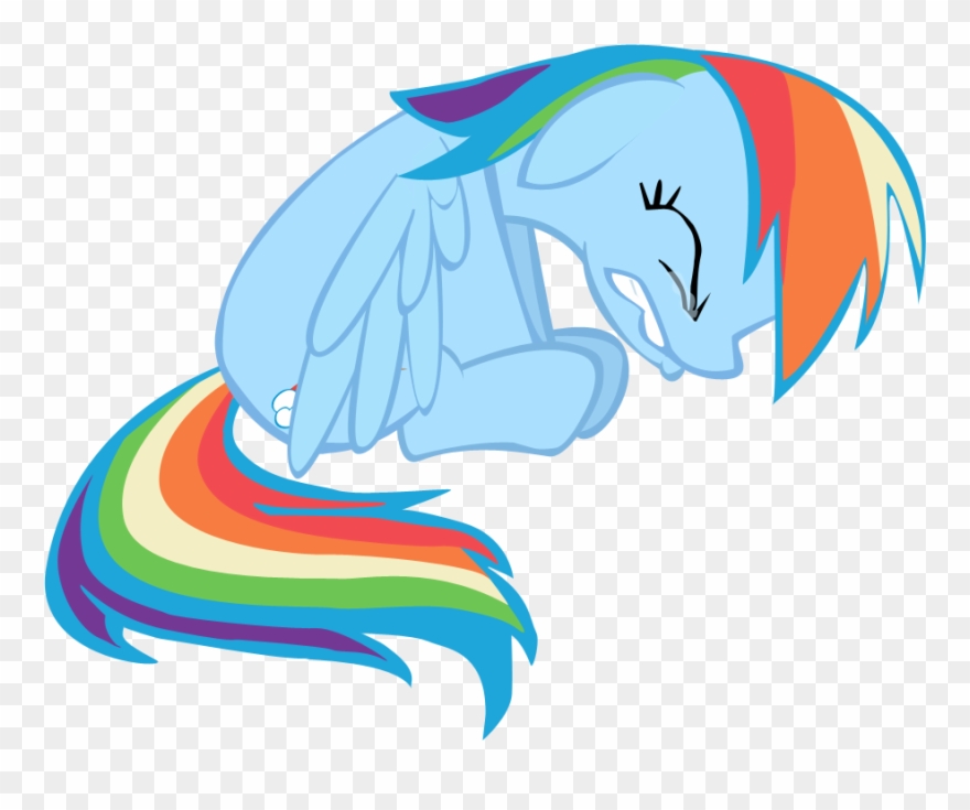 Clip Arts Related To - Mlp Rainbow Dash Sad - Png Download