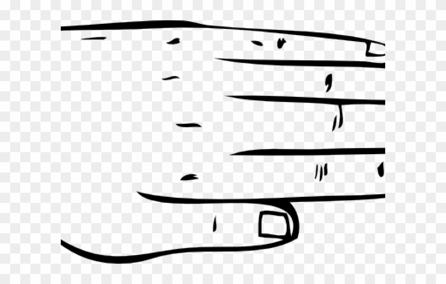 Nail Clipart Back Hand - Fingernails Black And White Clipart - Png Download