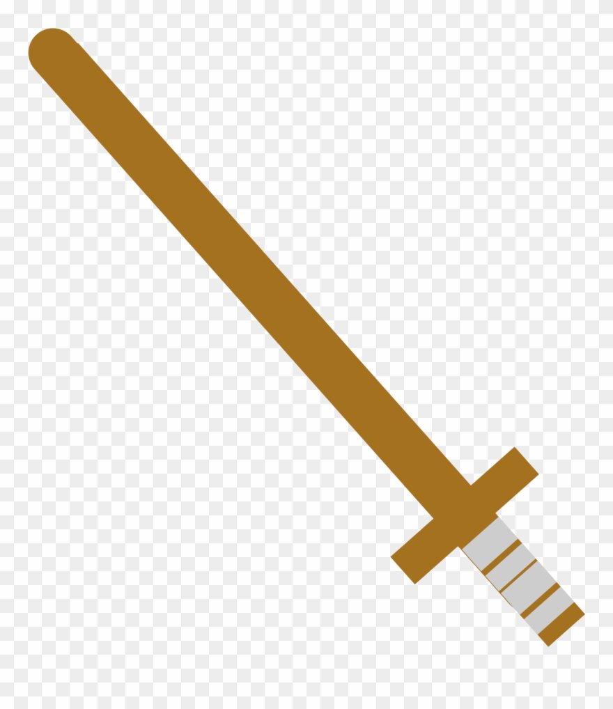 Clipart Library Wooden Sword Big Image - Wooden Sword Vector - Png Download