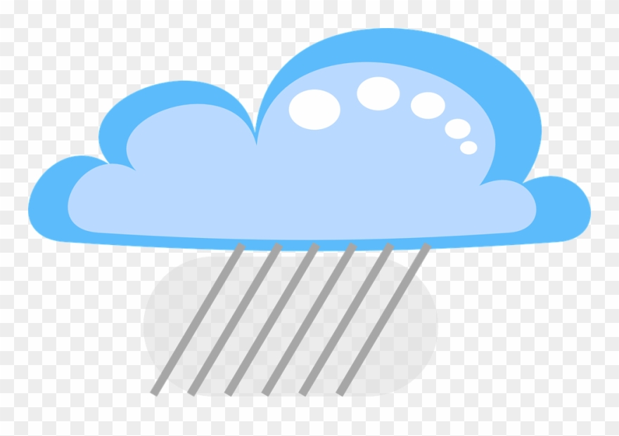 Free Drakoon Rain Cloud 2 - Rainy Cloud Vector Png Clipart