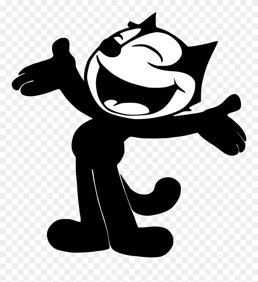 Gloves Clipart Mickey Mouse - Felix The Cat - Png Download