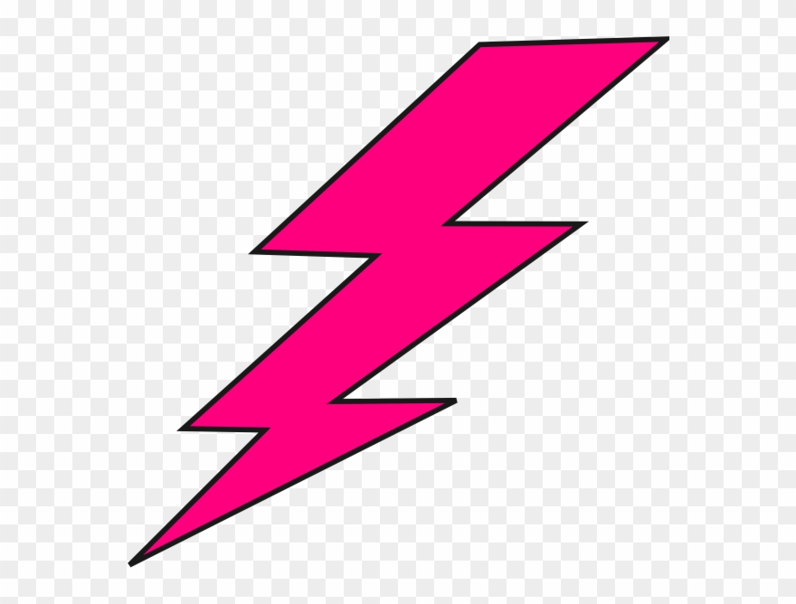 Lightning Bolt Clip Art At Clker Com Vector Clip Art - Hot Pink Lightning Bolt - Png Download