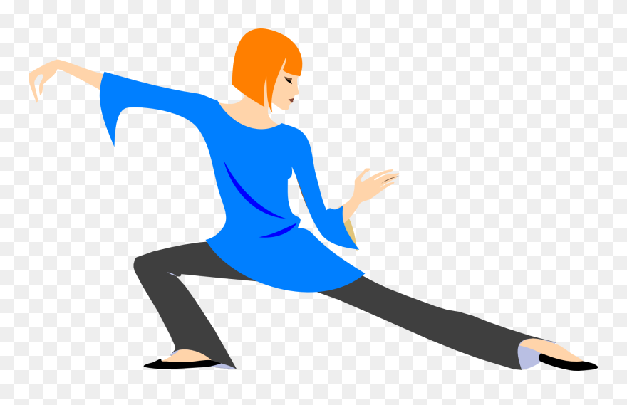 Free Woman Practicing Yoga Clip Art - Position Clipart - Png Download