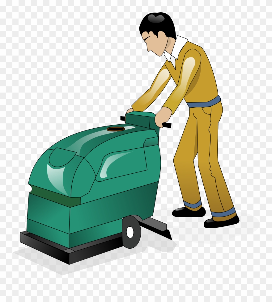Floor Clipart Floor Cleaner - Cartoon Floor Cleaning - Png Download