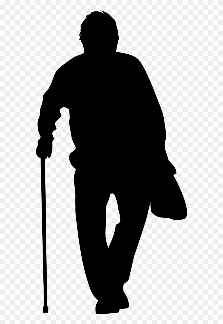 Black Man Silhouette At Getdrawings Com Free - Old Man Silhouette Transparent Clipart