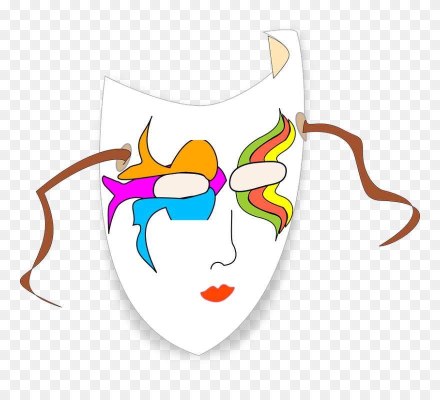 Mask Clip Art At Clker Com Vector - Carnival - Png Download