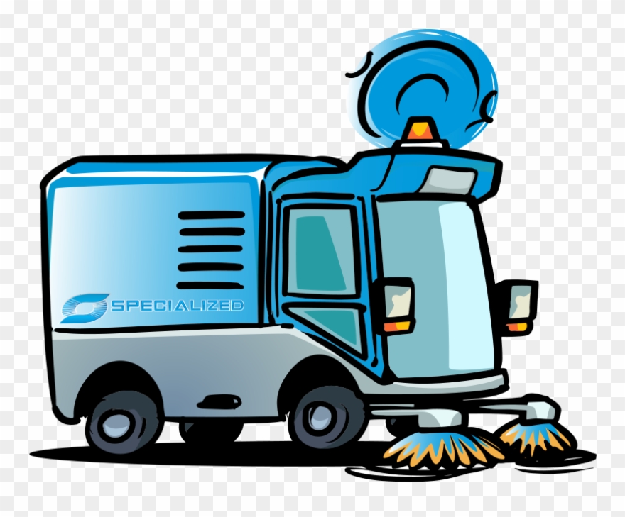 Clean Clipart Street Sweeper - Sweeper Machine Cartoon - Png Download