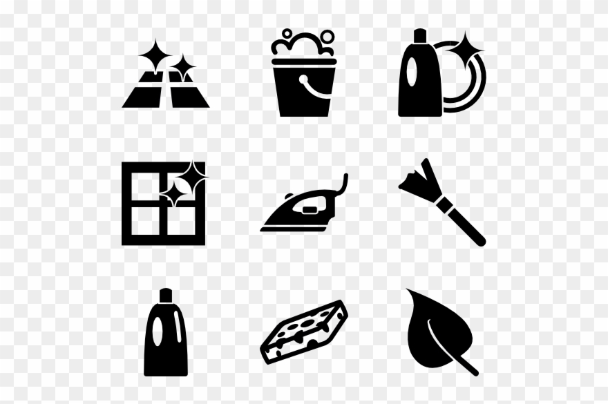 Vector Transparent Cleaning Supplies Clipart Black - New York Vector Icon - Png Download