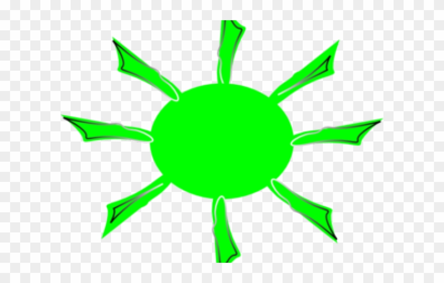 Sun Clipart Clipart Green - Portable Network Graphics - Png Download