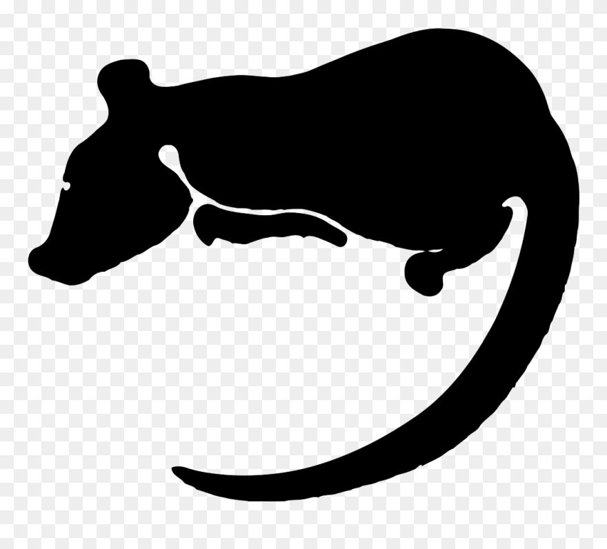 Free Vector Rat Silhouette Clip Art - Rat Clip Art - Png Download