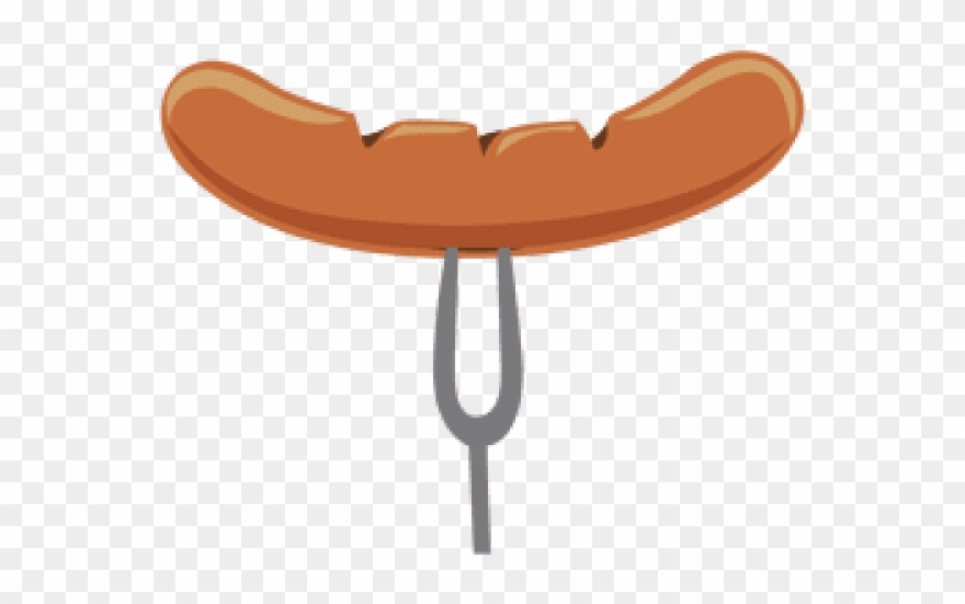 Hot Dog Clipart Fork - Cartoon Sausage Transparent - Png Download