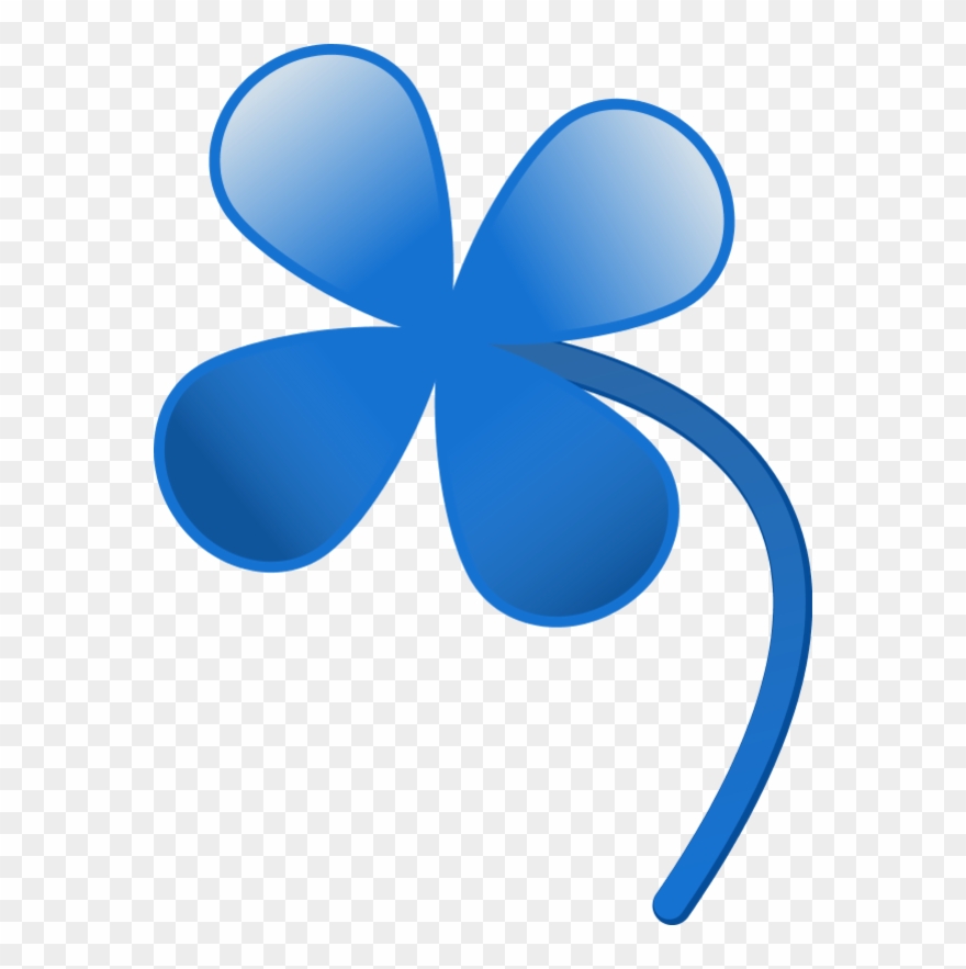 Four Leaves Clover - Blue 4 Leaf Clover Clipart