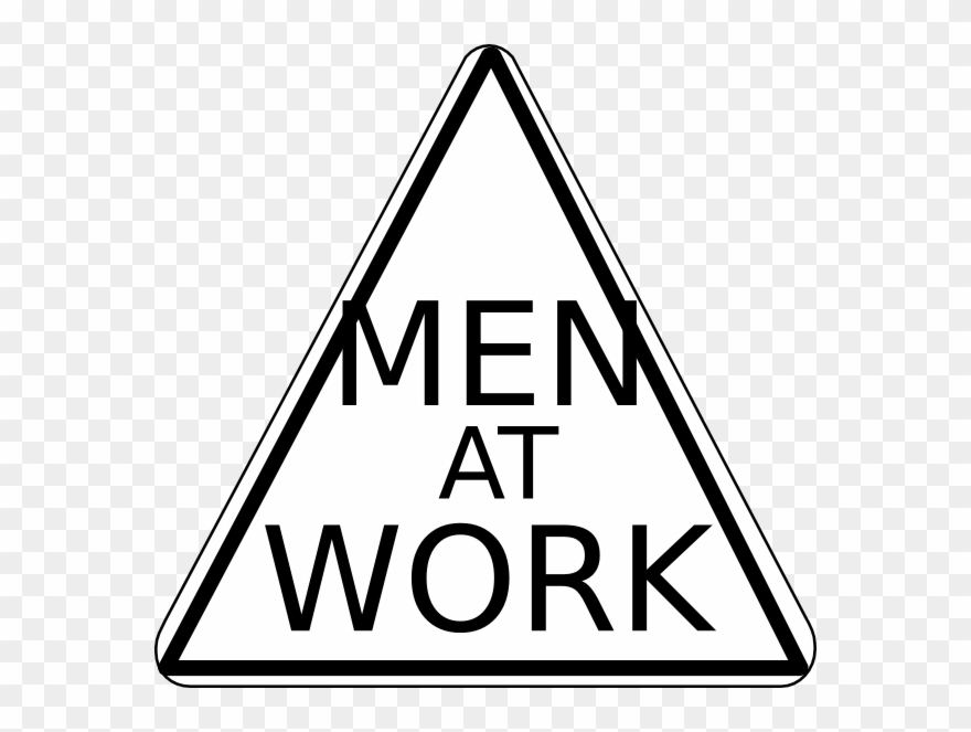 Men At Work Clip Art Black And White - Png Download