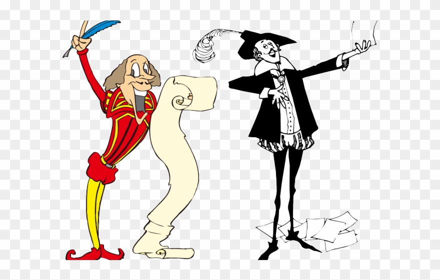 Vector Black And White Stock Actor Clipart Skull Shakespeare - Shakespeare - Png Download