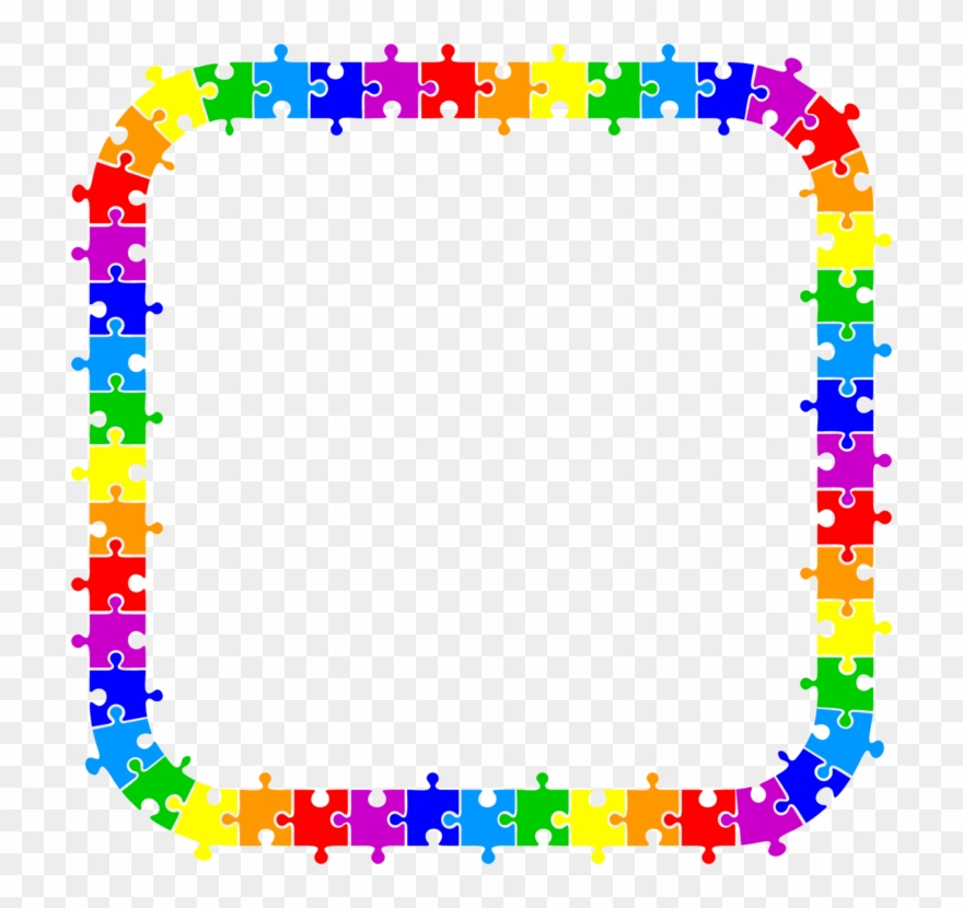 Jigsaw Puzzles Picture Frames Coloring Book Game - Moldura Quebra Cabeça Png Clipart