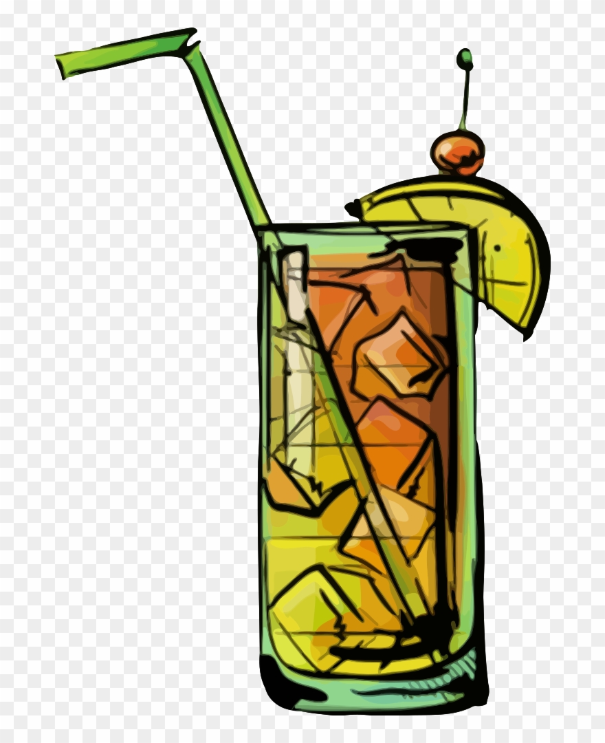 Cocktail Alcoholic Drink Blue Hawaii Margarita Tequila - Bahamas Clip Art - Png Download
