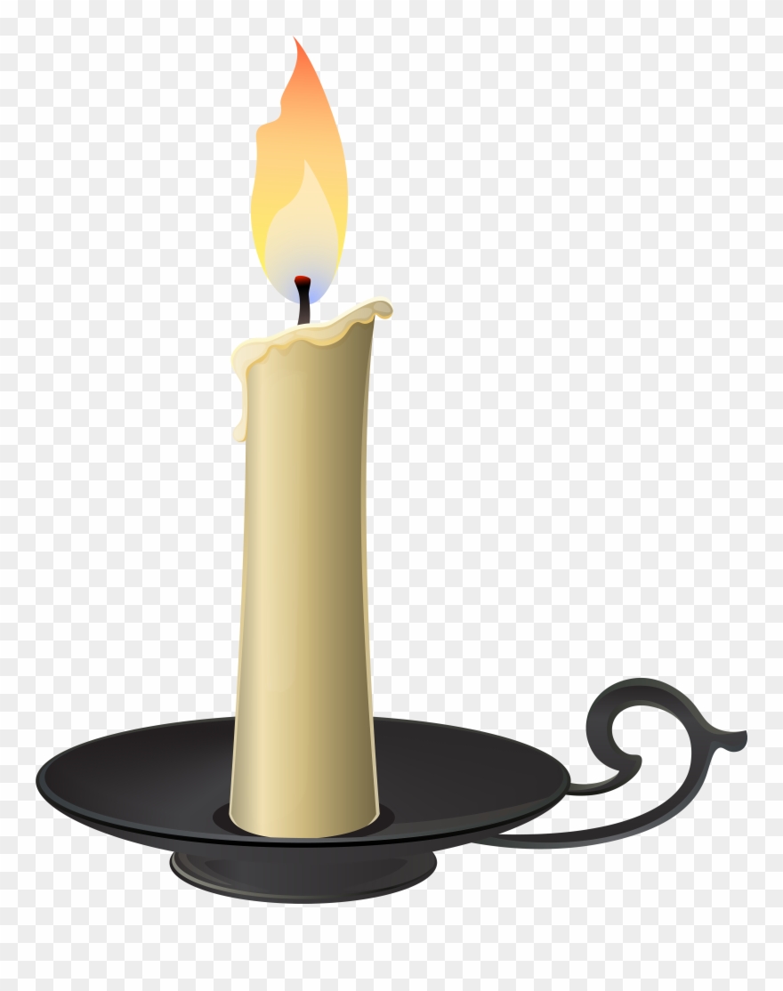 Candlestick Png Clip Art - Candle In Holder Clipart Transparent Png