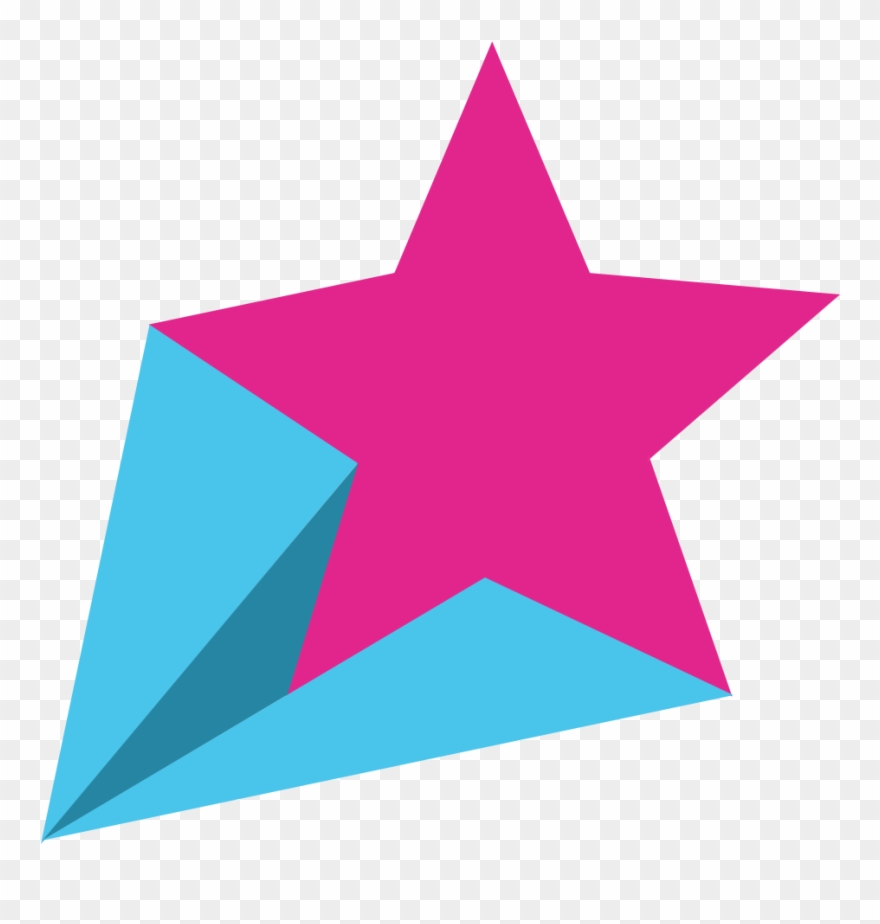 Images For Shooting Star Outline Clip Art - Pink And Blue Shooting Stars - Png Download