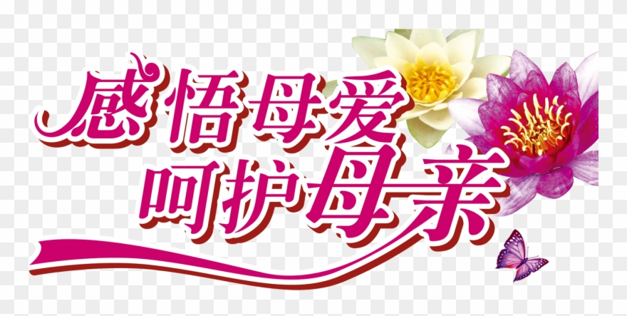 Mothers Day Typography Clip Art - 母亲 节 - Png Download