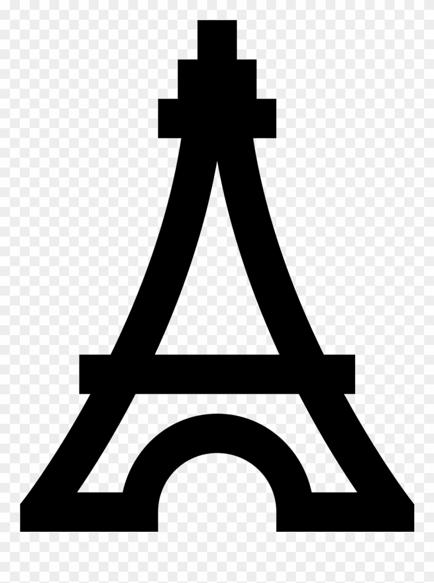 Eiffel Tower Icon - Emoticon Torre Eiffel Whatsapp Clipart