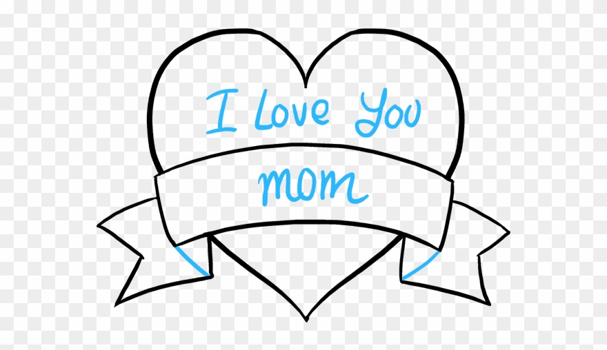 How To Draw Mother's Day Heart - Drawing Clipart
