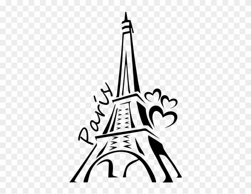 Silueta De Torre Eiffel - Dibujos De La Torre Eiffel Clipart