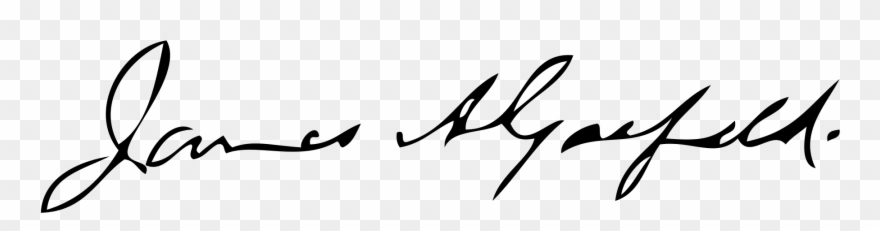 President Garfield Signature Clipart