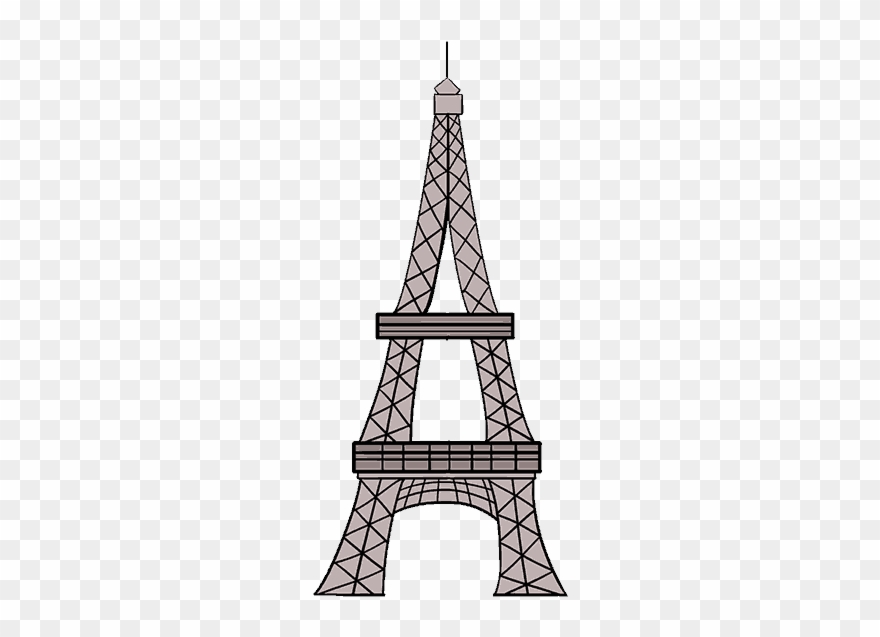 How To Draw Eiffel Tower - Eiffel Tower Drawing Clipart