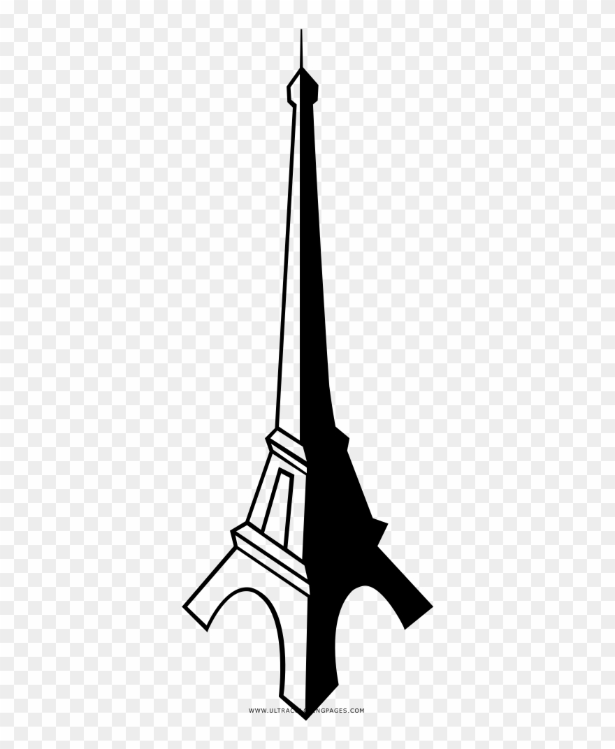 Eiffel Tower Coloring Page - Spire Clipart
