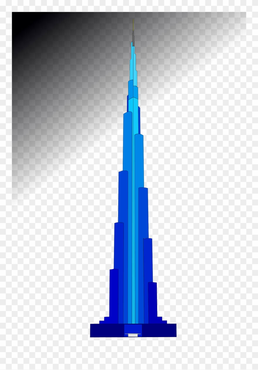 Tower Clipart Skyscraper - Clipart Of Burj Khalifa - Png Download