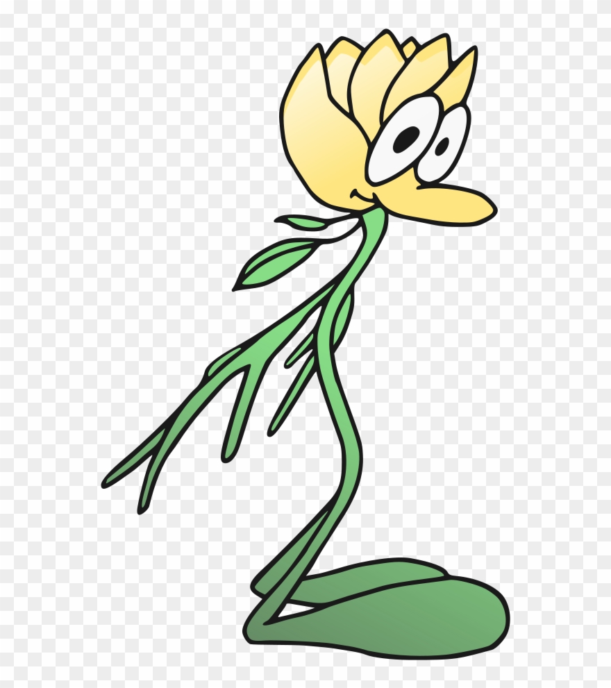 Anthropomorphic Flower Royalty Free Clipart, Clip Art, - Cartoon - Png Download